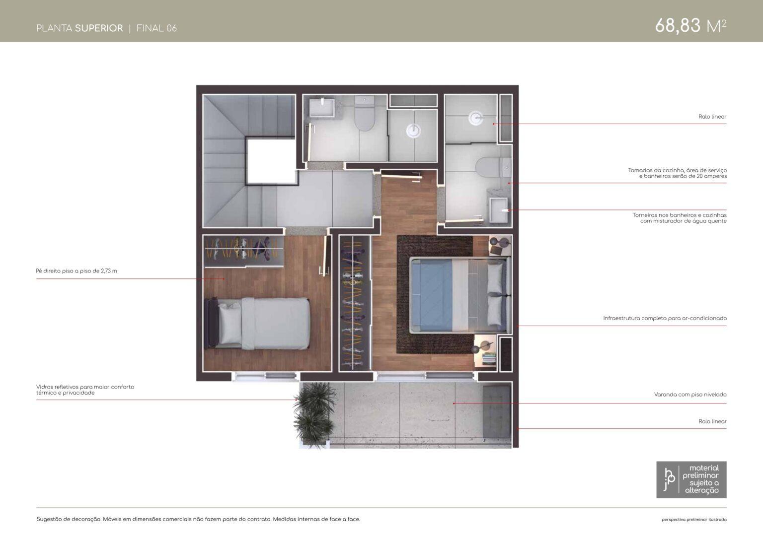 Planta Duplex 2 Dorms Piso 2